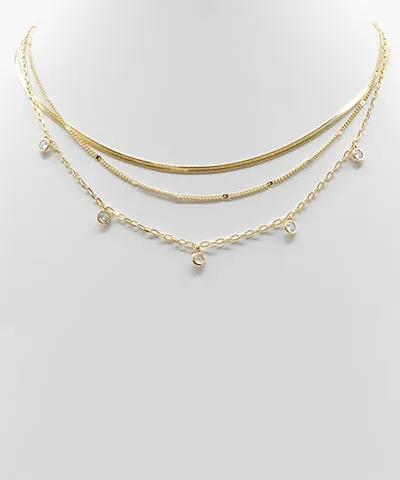 Abigail Triple Chain Necklace