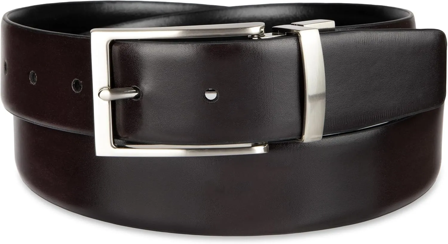 Calvin Klein Men's Two-in-one Reversible Rotative Buckle Casual Dress Belt