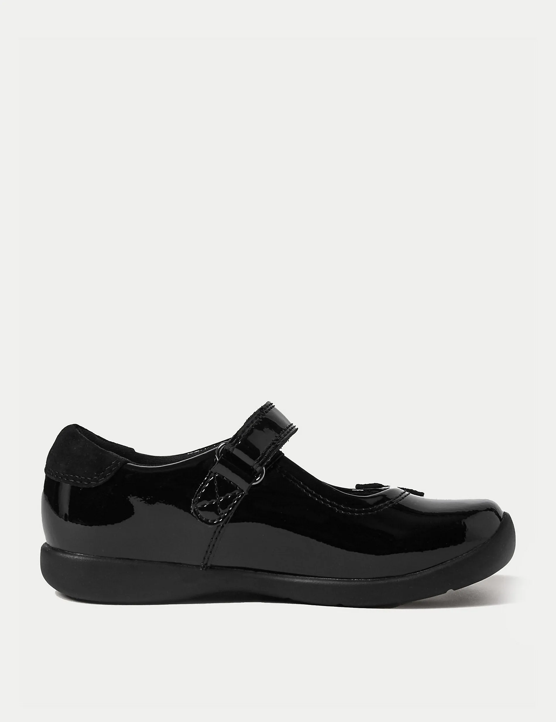 Children's patent leather school shoes (8 small - 1 large) Marks & Spencer black