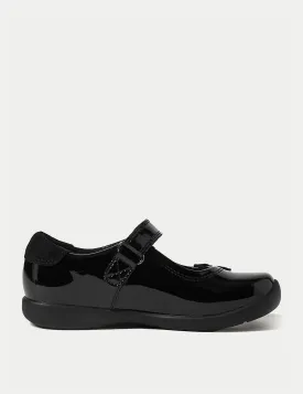 Children's patent leather school shoes (8 small - 1 large) Marks & Spencer black