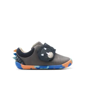Clarks Roamer Tri T Boys Grey Blue Pre-Walker Shoes
