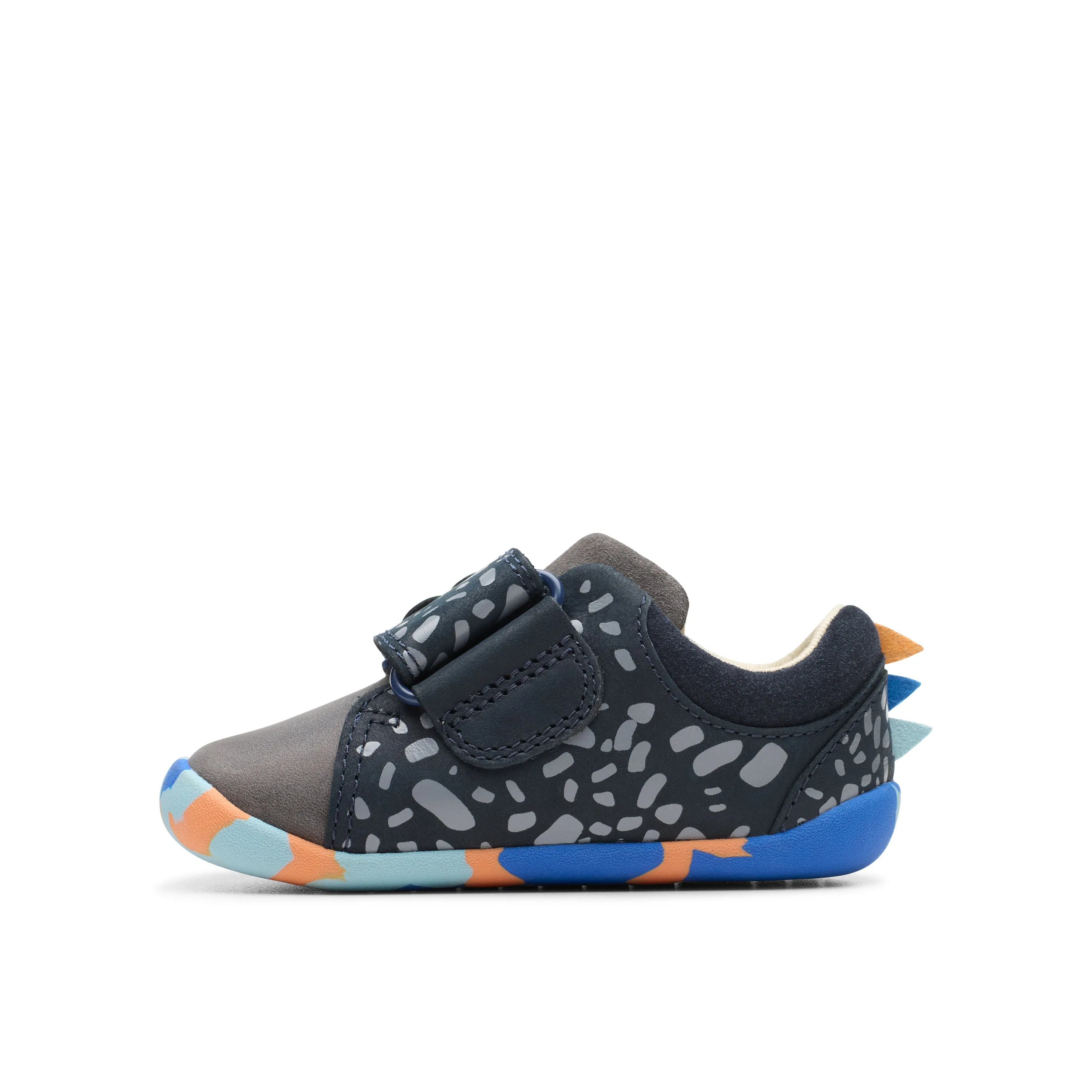 Clarks Roamer Tri T Boys Grey Blue Pre-Walker Shoes