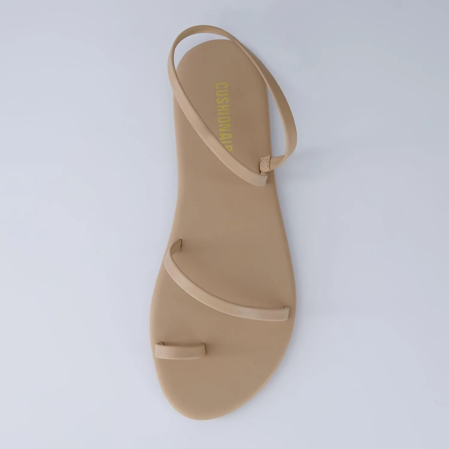 CUSHIONAIRE CHAI Womens Strappy Sandals  Flat Sandals for Women, Comfortable Beach Sandals, Summer Slip-On Shoes, Casual Dressy Sandals