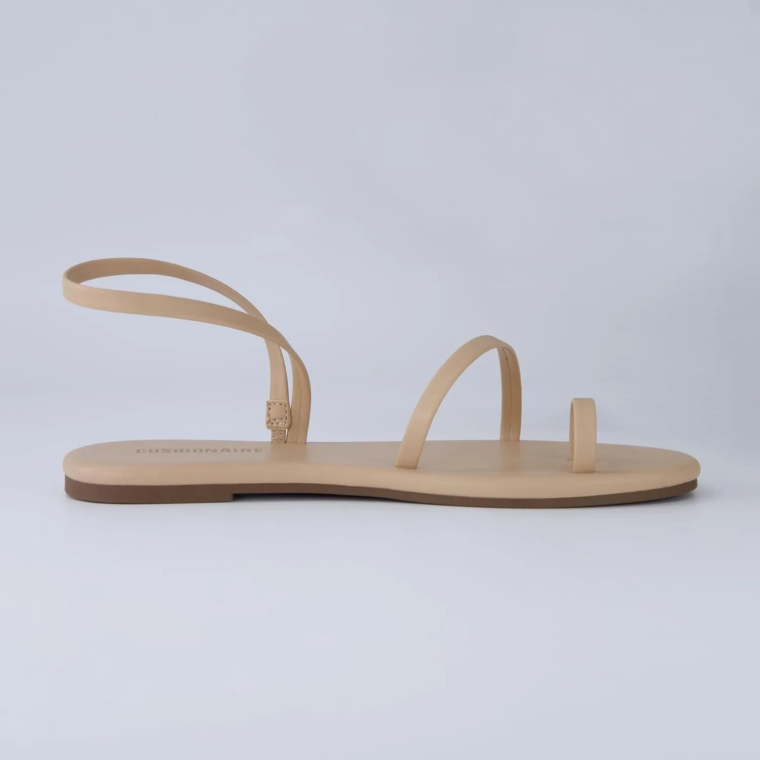 CUSHIONAIRE CHAI Womens Strappy Sandals  Flat Sandals for Women, Comfortable Beach Sandals, Summer Slip-On Shoes, Casual Dressy Sandals