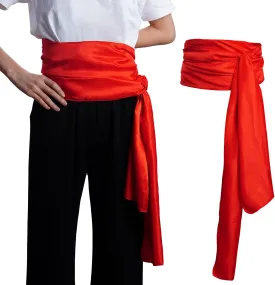 Dxhycc Satin Pirate Sash Pirate Medieval Renaissance Large Sash Halloween Costume Waist Sash Belt