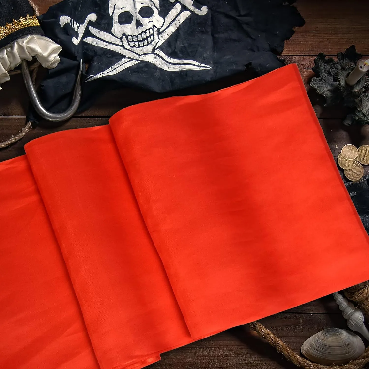 Dxhycc Satin Pirate Sash Pirate Medieval Renaissance Large Sash Halloween Costume Waist Sash Belt
