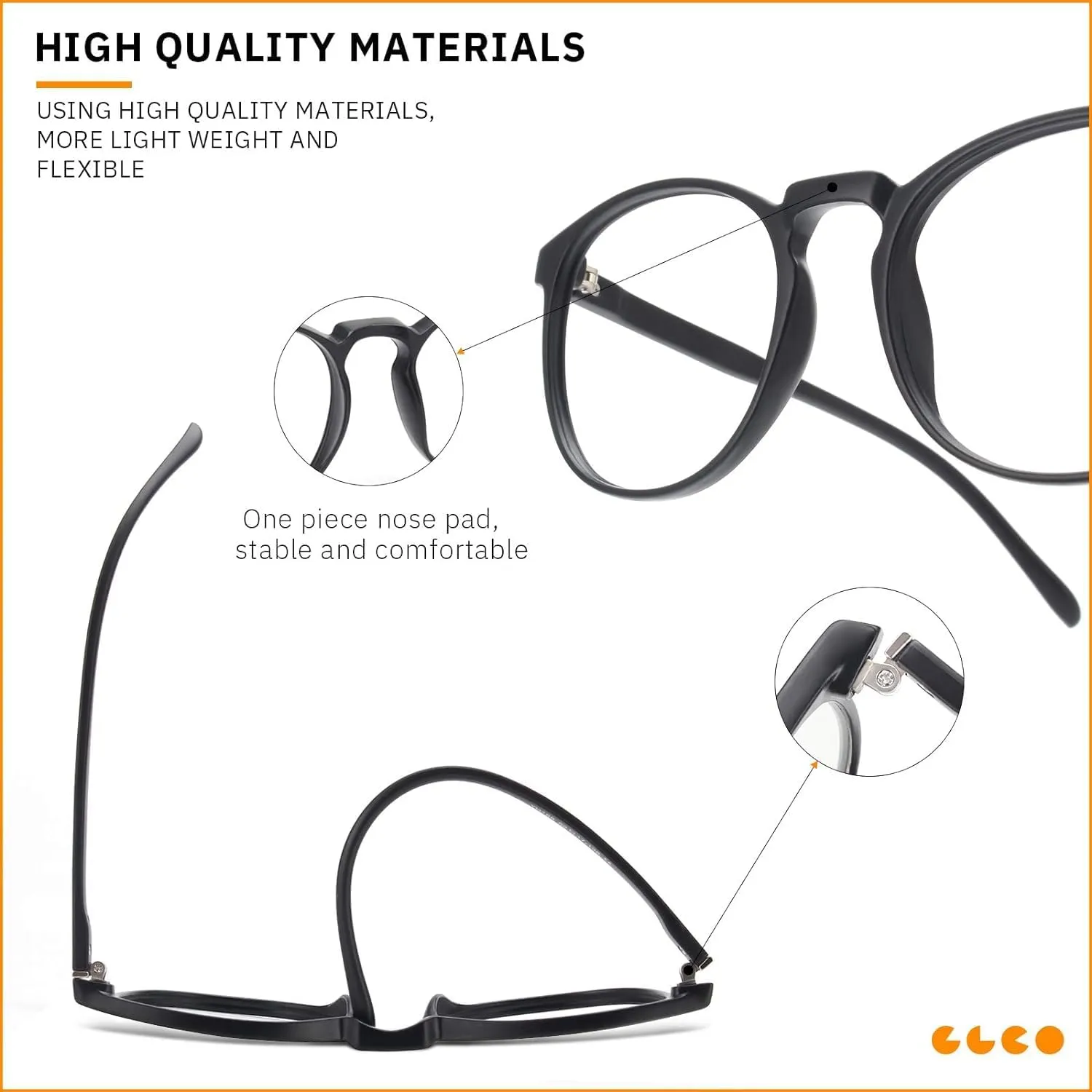 IBOANN Iconic Blue Light Glasses for Woman - Computer Glasses 99% Blue Light Blocking - Anti Eyestrain & UV Glare Protection