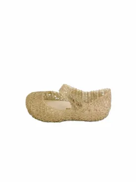 Mini Melissa Girls' Campana Mary Jane Shoes Pale Gold Size 10 (approx. age 5)