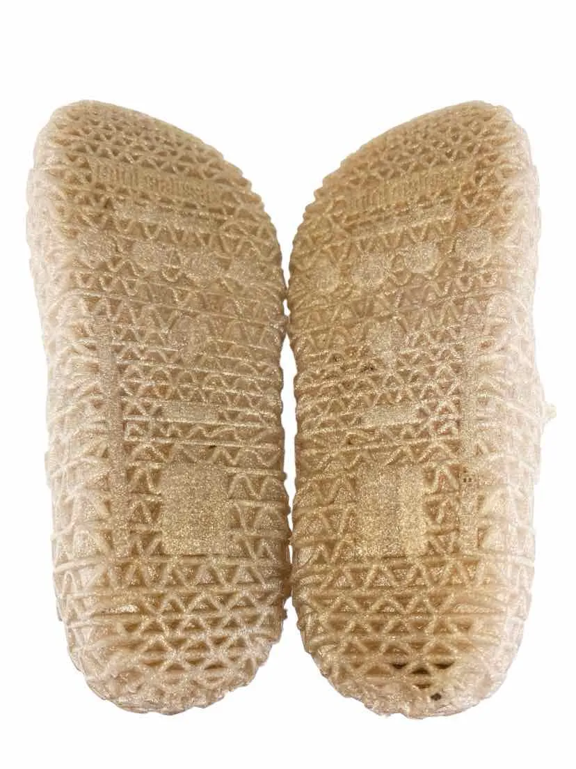 Mini Melissa Girls' Campana Mary Jane Shoes Pale Gold Size 10 (approx. age 5)