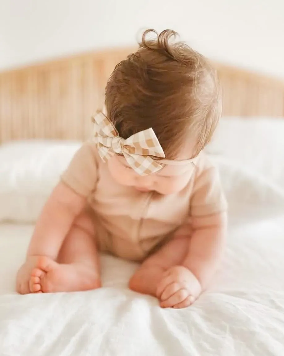 Niceye Handmade Hair Accessories: 12 Packs of Stretchy Nylon Headbands and Bows for Newborns, Infants, Toddler Girls