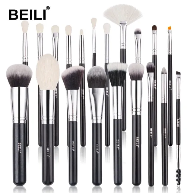Trendy Professional Black Makeup Brushes