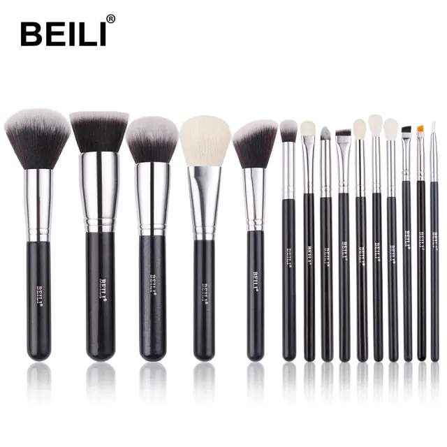 Trendy Professional Black Makeup Brushes