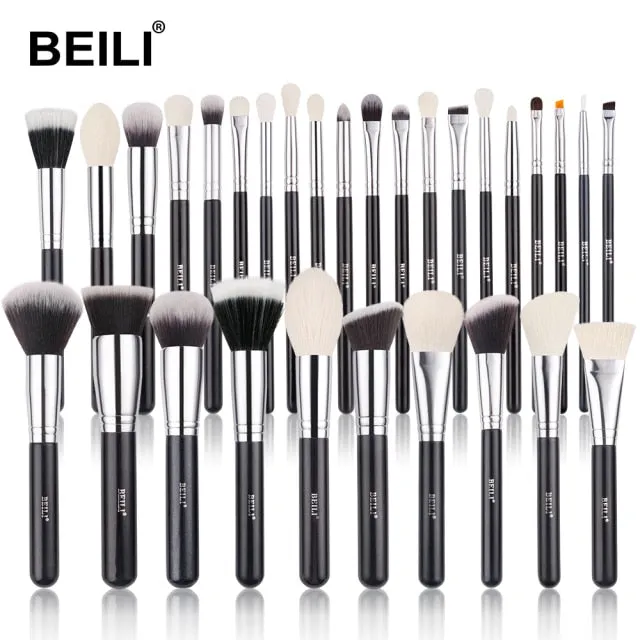 Trendy Professional Black Makeup Brushes