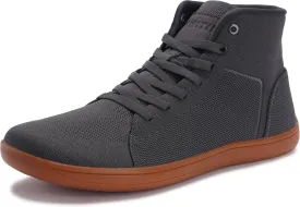 WHITIN Men's High Top Minimalist Barefoot Shoes | Wide Toe Box   Zero Drop Sole